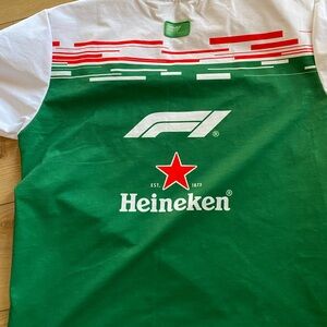 Heineken F1 Green & White Graphic Tee